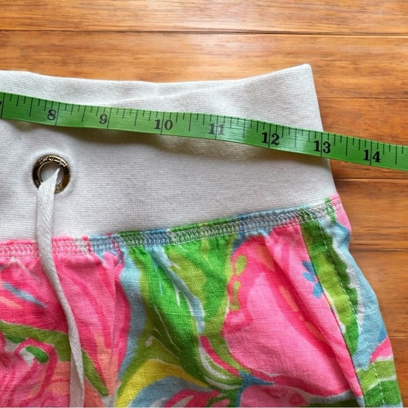 Lilly Pulitzer XS The Beach Pant - 100% Linen - Vibrant Floral Print - Picture 7 of 12